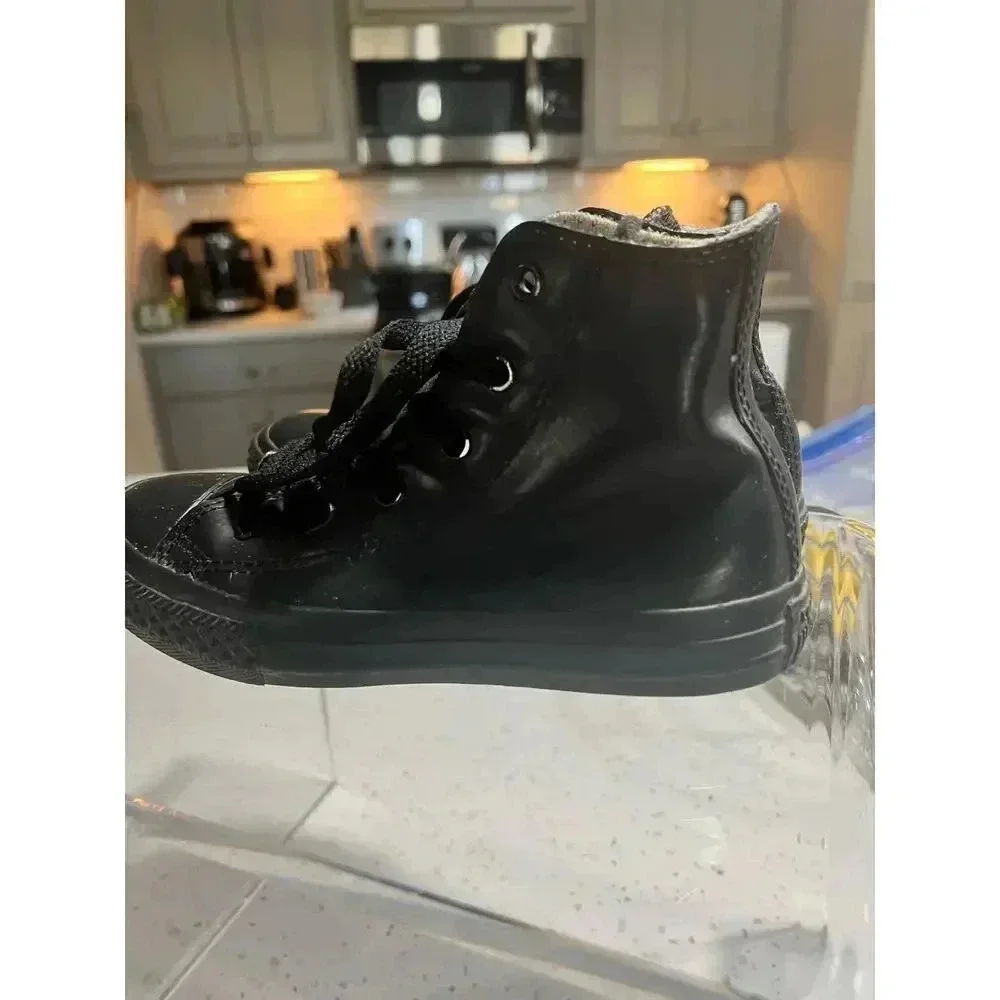 CONVERSE ALL STARS  faux leather hightop chuck taylor kids size 13
